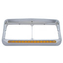 DUAL RECTANGULAR HEADLIGHT BEZEL WITH VISOR AND AMBER LED LIGHT BAR PASSENGER