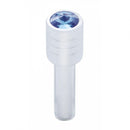 CHROME DOOR LOCK KNOB BLUE CRYSTAL