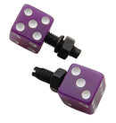 Purple Dice License Plate Fastener