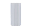 33MM X 4.25" CHROME PLASTIC TALL CYLINDER NUT COVER - THREAD ON