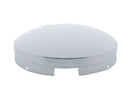 4 NOTCH CHROME FRONT HUB CAP - 3/4" SIDE WALL