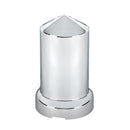 33MM X 3 3/16" CHROME PLASTIC NUT COVER W/ FLANGE - PUSH ON
