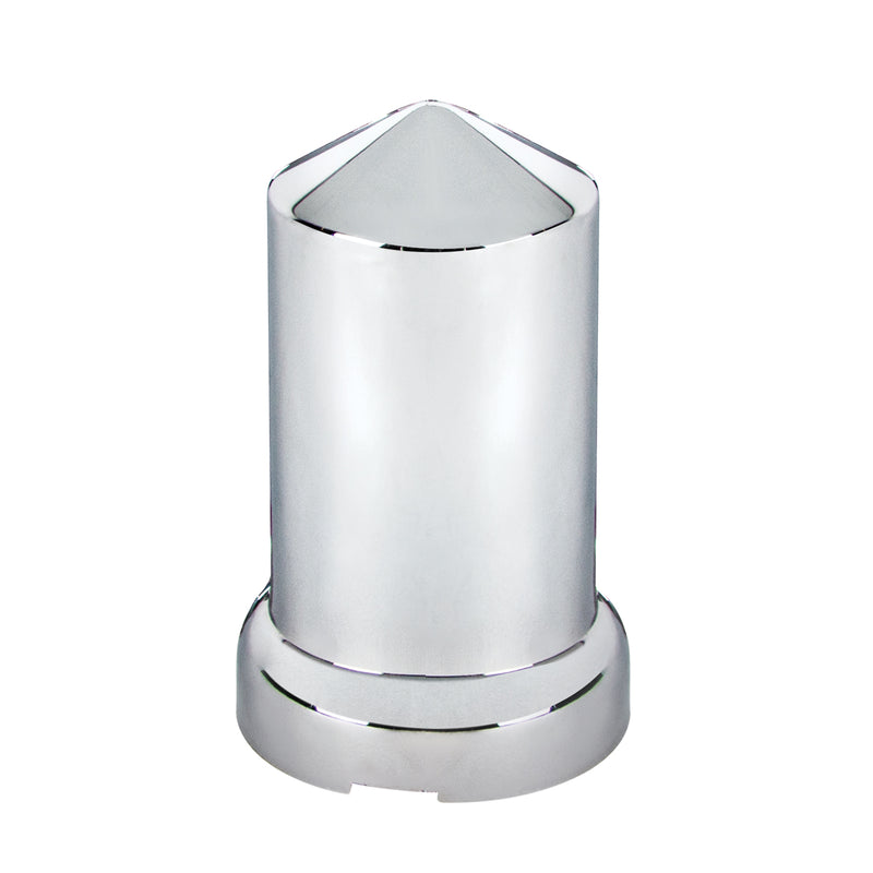 33MM X 3 3/16" CHROME PLASTIC NUT COVER W/ FLANGE - PUSH ON