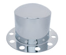 2PC CHROME REAR AXLE COVER FOR 33MM NUTS 10 LUG
