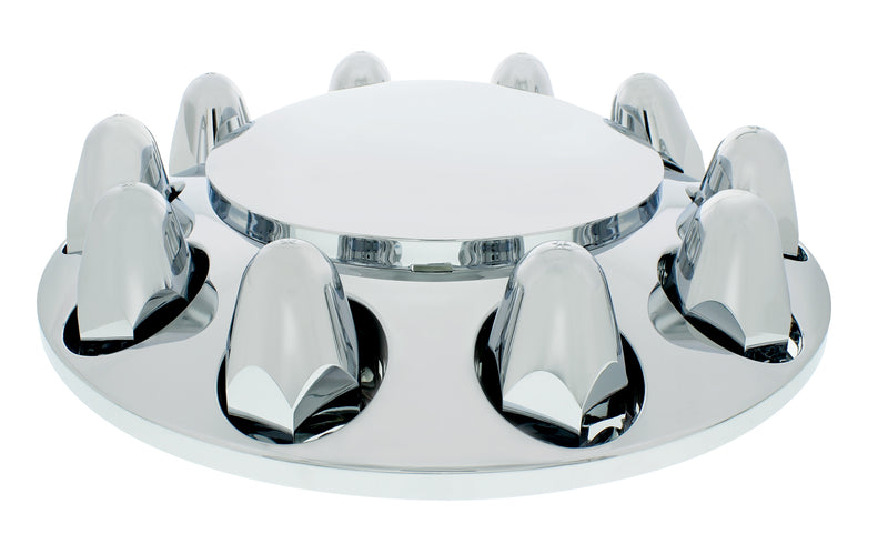 CHROME FRONT AXLE COVER W/ 1.5" NUT COVERS - PUSH ON