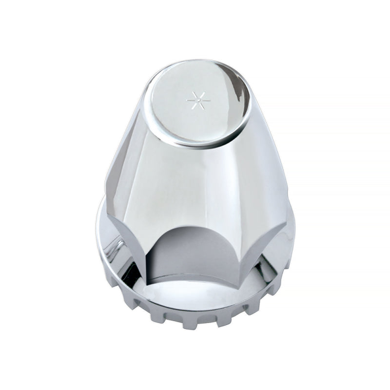 33MM CHROME PLASTIC NUT COVER W/FLANGE - PUSH ON