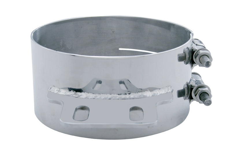 7" SS BUTT JOINT EXHAUST CLAMP - STRAIGHT BRACKET