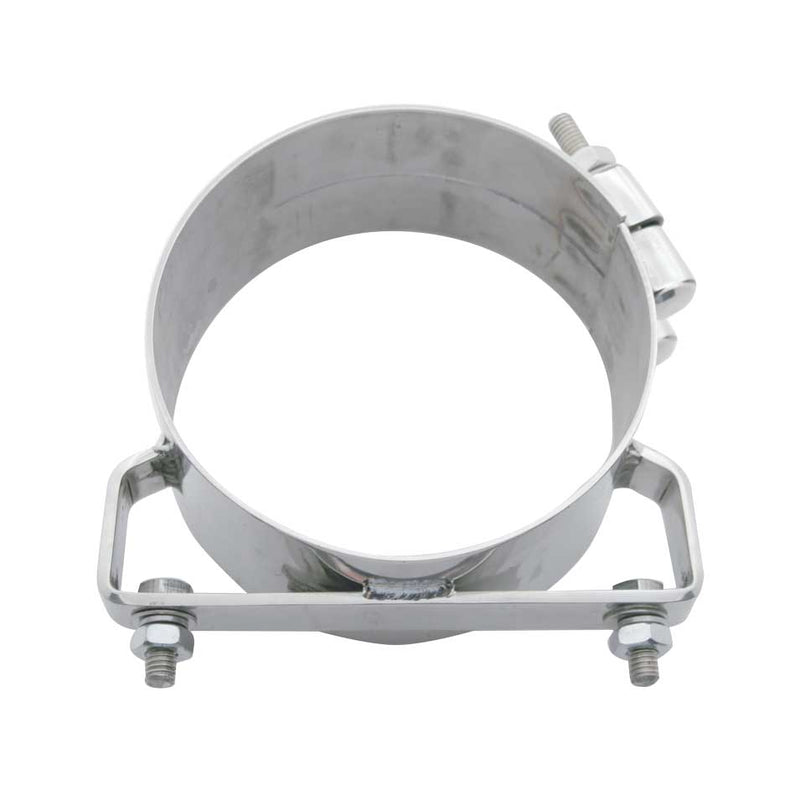 Stainless Steel Wide Mounting Clamp With Straight Bracket For Peterbilt - 4 State Trucks Stainless Steel Wide Mounting Clamp With Straight Bracket For Peterbilt - 4 State Trucks