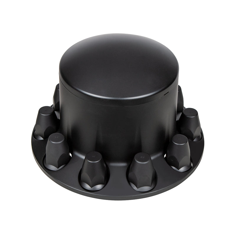 BLACK DOME REAR AXLE COVER W/ 33MM THREAD-ON NUT COVERS