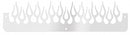 24" CHROME FLAME BOTTOM MUD FLAP PLATE - BOLT THRU