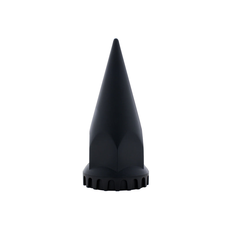 33MM X 4.75" BLACK SPIKE NUT COVER W/ FLANGE - THREAD ON