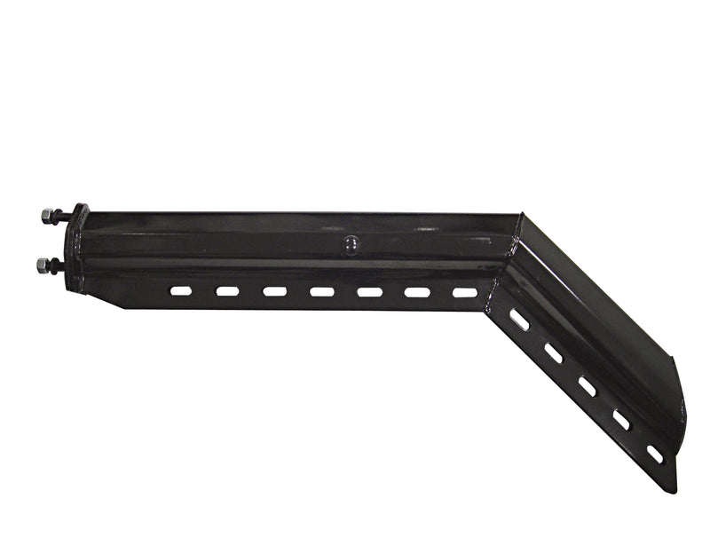 30" BLACK 45 DEGREE ANGLED HEAVY DUTY MUD FLAP HANGER - 1 1/8" BOLT PATTERN