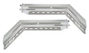 30" Chrome 45 Degree Angled Heavy Duty Mud Flap Hanger - 2" Bolt Pattern