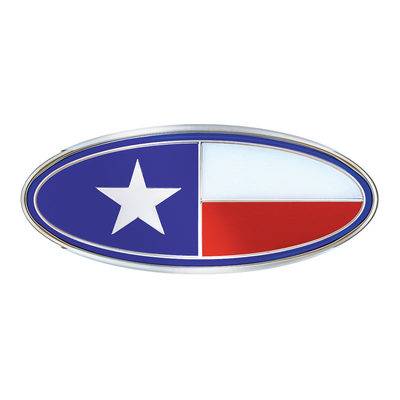 CHROME DIE CAST TEXAS FLAG EMBLEM