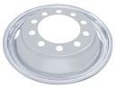 22 1/2 O.D. STAINLESS STEAL FRONT WHEEL COVER - 2 VENT HOLE, HUB PILOTED