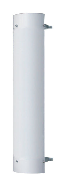 6" 180 DEGREE STAINLESS EXHAUST MUFFLER SHIELD - PLAIN