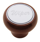 WIPER DASH KNOB - WOOD AND SILVER