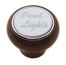 PANEL LIGHT DASH KNOB - WOOD AND SILVER
