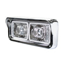 High Power LED "Chrome" Projection Headlight With LED Turn Signal & Position Light Bar - Passenger