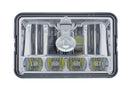 5 LED 4" X 6" CRYSTAL HEADLIGHT - HIGH & LOW BEAM