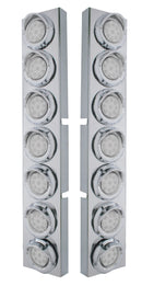 Kenworth Front Air Cleaner Light Brackets Clear/Amber Leds