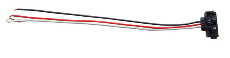 3 WIRE PIGTAIL W/3 PRONG RIGHT ANGLE PLUG - 12" LEAD