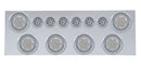 STAINLESS STEEL REAR PANEL WITH SIX 4" 7 LED LIGHTS & SIX 2" REFLECTOR LIGHTS W/ CLEAR LENS & VISORS