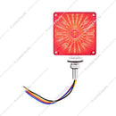 48 LED Mini Square Double Face Light - Amber & Red Lens