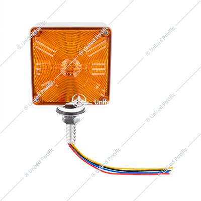 48 LED Mini Square Double Face Light - Amber & Red Lens