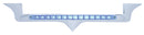 Kenworth Chrome Hood Emblem w/ 14 LED Light Bar - Blue LED/Clear Lens