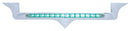 Kenworth Chrome Hood Emblem w/ 14 LED Light Bar - Green LED/Clear Lens