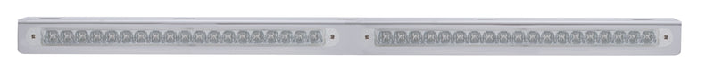 25 5/16" STAINLESS LIGHT BRACKET W/ T 19 LED 12 " LIGHT BARS - AMBER LED / CLEAR LENS