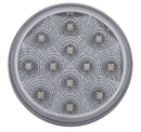 12 LED 4" Round Reflector Light (Stop, Turn & Tail) - Red LED/Clear Lens