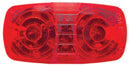 16 LED RECTANGULAR CLEARANCE/MARKER LIGHT W/ 2 WIRES RED LED / RED LENS