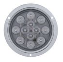 12 LED 4" DEEP DISH S/T/T LIGHT W/ RED LED/CLEAR LENS