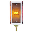 DOUBLE SIDED SQUARE 2 POST TURN SIGNAL, 25 LED WITH AMBER AND RED LENSES - DRIVERS SIDE