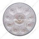 10 LED 4" Stop, Turn & Tail Light - Red LED/Clear Lens