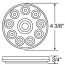 10 LED 4" Stop, Turn & Tail Light - Red LED/Clear Lens