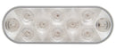 10 LED OVAL STOP, TAIL, TURN LIGHT RED LED / CLEAR LENS