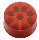 9 LED 2" REFLECTOR CLEARANCE/MARKER LIGHT - RED LED/ RED LENS