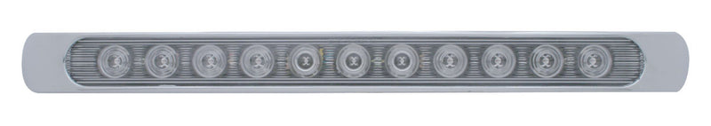 11 LED 17" P/T/C Light Bar w/ Chrome Bezel - Amber LED/Clear Lens