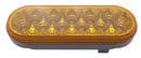 16 LED Oval P/T/C Turn Signal Light - Amber LED/Amber Lens