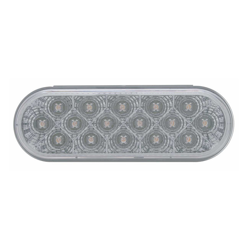 16 LED Oval P/T/C Turn Signal Light - Amber LED/Clear Lens