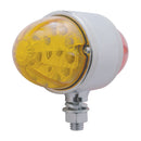 17 LED Reflector Watermelon Double Face Light - Amber & Red LED/Colored Lens