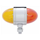 17 LED Reflector Watermelon Double Face Light - Amber & Red LED/Colored Lens