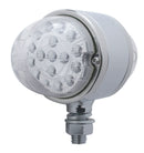 17 LED Reflector Watermelon Double Face Light - Amber & Red LED/Clear Lens