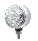 ROUND DOUBLE FACE S/T/T LIGHT, SINGLE POST, AMBER/RED/CLEAR