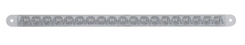 19 LED 12" Reflector Turn Signal Light Bar - Amber LED/Clear Lens