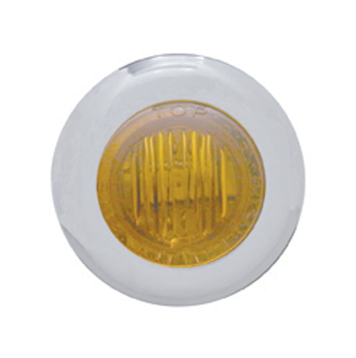 3 LED MINI MARKER LIGHT W/ STAINLESS RIM - AMBER