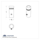 FREIGHTLINER SHORT TOGGLE SWITCH EXTENSION - BLUE